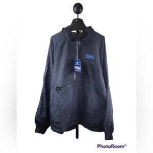 NWT Vantage Apparel Hooded Windbreaker Packable Pullover Jacket Men's Size Large